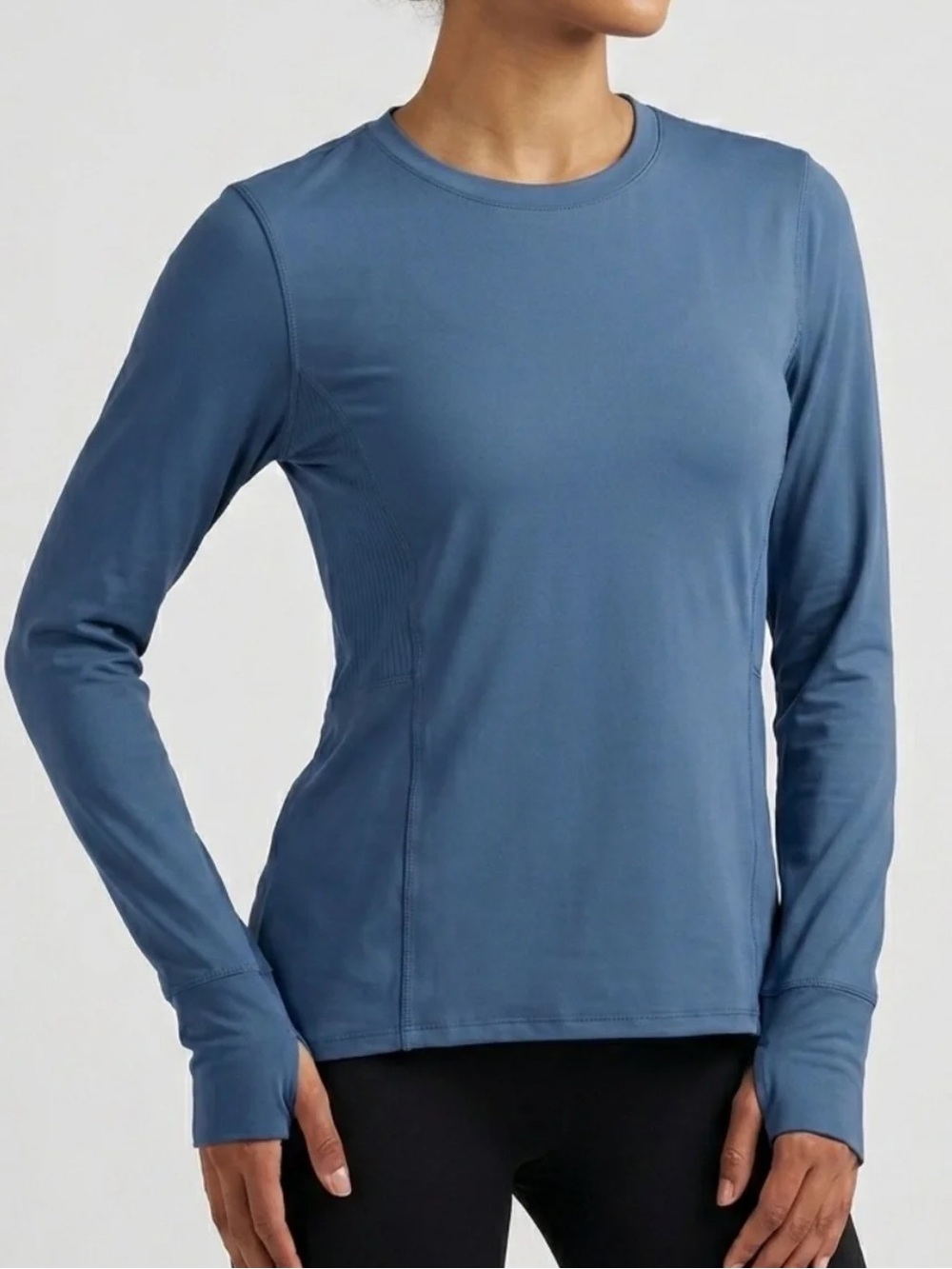 Spyder Active Women L Blue Long Sleeve Running Shirt